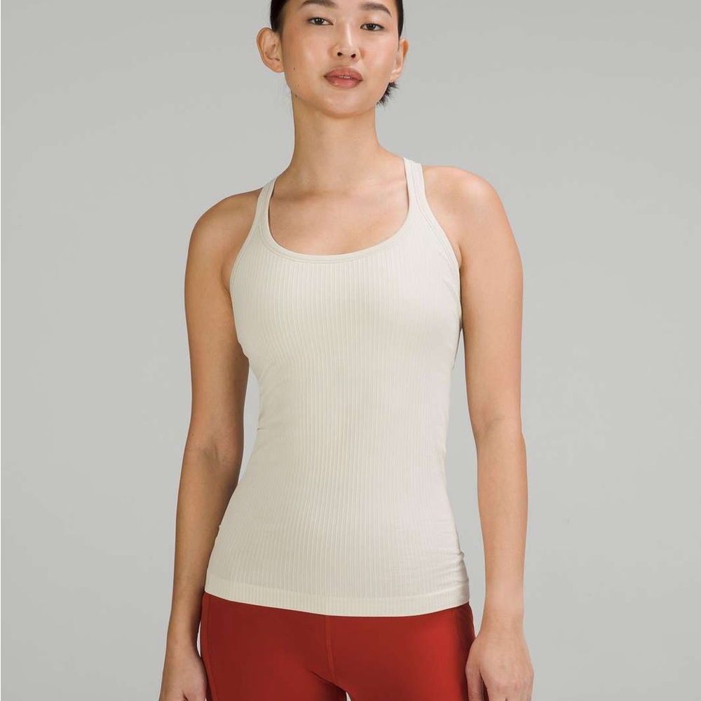 Lululemon Athletica Ebb to Street Cream Tank Top